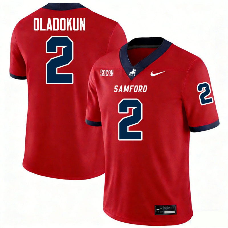 Samford Bulldogs #2 Chris Oladokun College Football Jerseys,Uniforms-Red